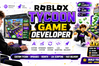build a custom roblox tycoon game with lua scripting, map, and full mechanics