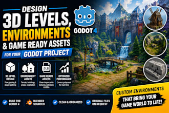 design 3d levels, environments and game ready assets for your godot project