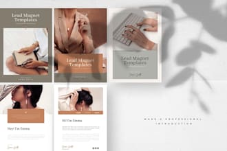 design professional canva lead magnet, ebook, workbook, checklist and pdf guide