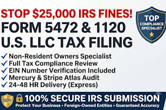 file form 5472 and 1120 for non resident foreign owned llc
