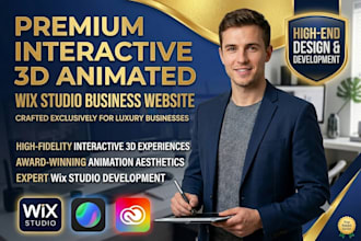 build interactive 3d animated wix website wix studio business website
