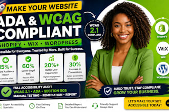 make your shopify wix wordpress website ada and wcag compliant