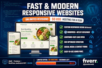 design a modern responsive wordpress website or landing page