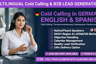 do multilingual cold calling in german english spainish for b2b lead generation