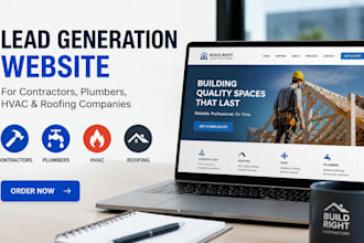 build a lead generation website for contractors, plumbers, hvac and roofers