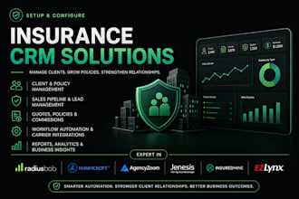setup insurance crm radiusbob hawksoft agencyzoom jenesis insuredmine ezlynx