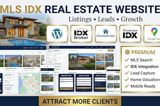 design wordpress real estate agent idx website or wholesales investor website