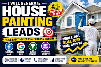 generate house painting leads wall painting leads with facebook ads google ads