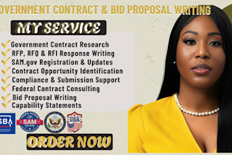 write government contract bid proposals rfp rfq rfi and capability statements