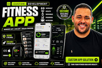 create fitness app workout app gym app health tracking app wearable integration