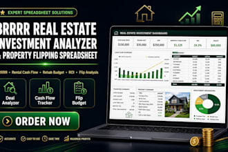 build brrr real estate investment analyzer and property flipping spreadsheet