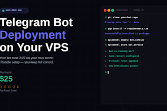 deploy and configure your telegram bot on your vps