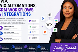 set up wix automations, CRM workflows, and integrations