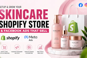 setup skincare shopify marketing skin care facebook ads cosmetics ads