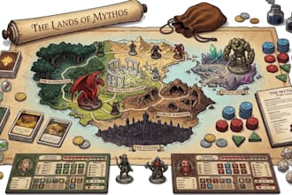 create custom board game, card game, trading card,tabletop game rulebook design