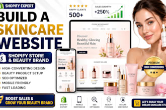 design skincare shopify store skincare website beauty website cosmetics skincare