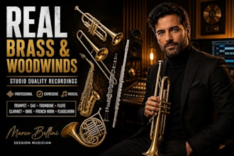 record trumpet trombone sax clarinet flute oboe french horn flugelhorn for you
