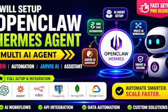 setup openclaw hermes agent multi ai agent n8n automation jarvis ai assistant
