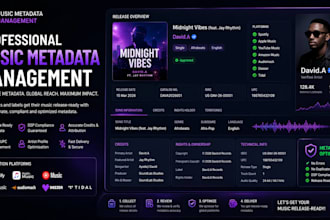 set up and optimize music metadata for spotify apple music and all dsps