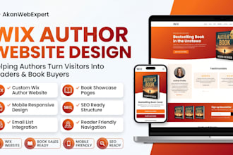 design wix author website for wix writers wix authors and wix publishers website