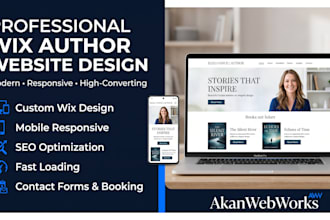 design wix author website for writers, authors and book publishers