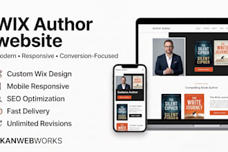 design wix author website for writers, authors and book publishers