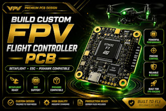 build custom fpv flight controller pcb, betaflight, esc and pixhawk compatible