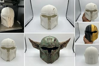 3d print and paint, ship horror cosplay mask custom wearable  armor part build