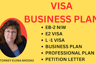 develop your eb2 niw l1 e2 o1 immigration business plan