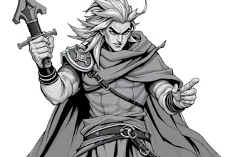 make a character sheet with a unique art style