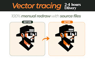 vectorize logo, vector tracing and redraw, convert image to vector