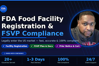do fda food facility registration and fsvp compliance for US import