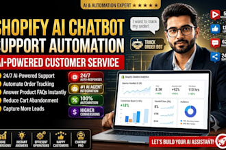 shopify ai chatbot support automation customer service ai agent live chat bot
