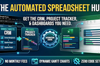 build automated google sheets crm and project management tracker spreadsheet