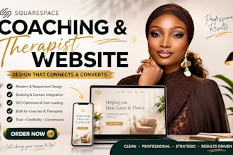 build a modern squarespace website for therapists, redesign squarespace website