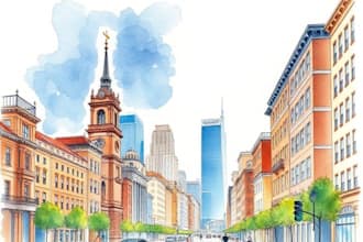 paint architecture or cityscape in watercolor