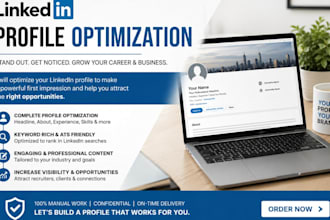 optimize your linkedin profile and write a professional bio