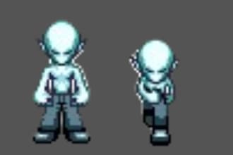 do pixel sprite sheet art character animation game video 8bit sprite