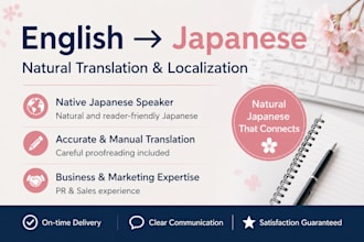 translate english into natural japanese