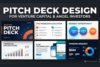 design a venture capital pitch deck or investor presentation