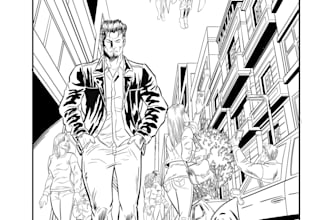 draw professional comic book pages and graphic novel art