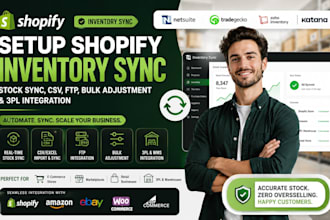setup shopify inventory sync stock sync CSV ftp bulk adjustment 3pl integration
