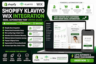setup shopify klaviyo wix integration email automation abandon cart optin form
