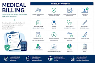 do medical billing, charge creation, payment posting, denial handling