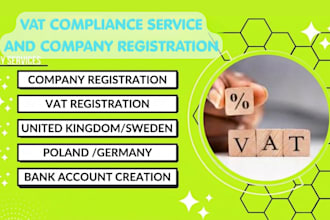 company registration and vat in UK, ireland, estonia, cyprus, poland germany