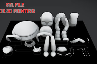 fix stl file, repair mesh, and modify 3d model for print ready 3d printing