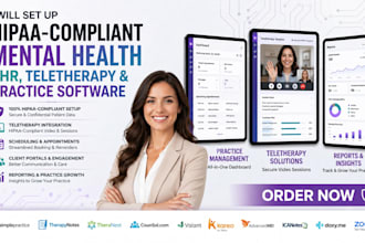 setup hipaa compliant mental health ehr teletherapy and practice software