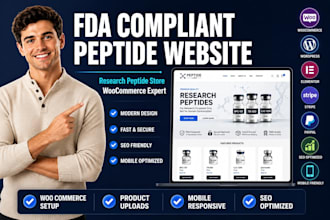fda compliant peptide website research peptide store supplement woocommerce site
