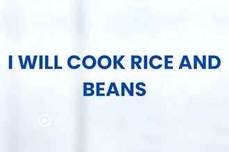 cook rice and beans and meat with stew