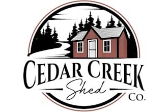 create a unique cabin and outdoor retreat logo